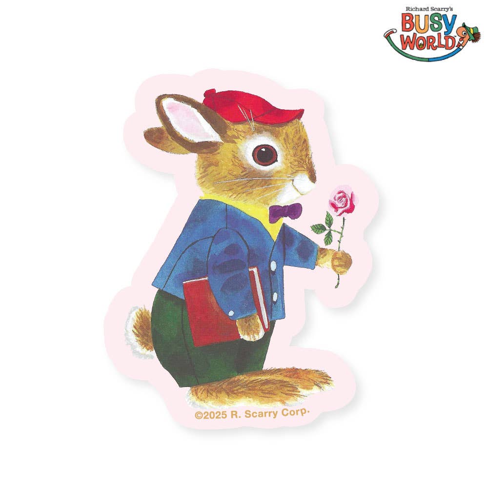 Richard Scarry School Bunny Rose Sticker