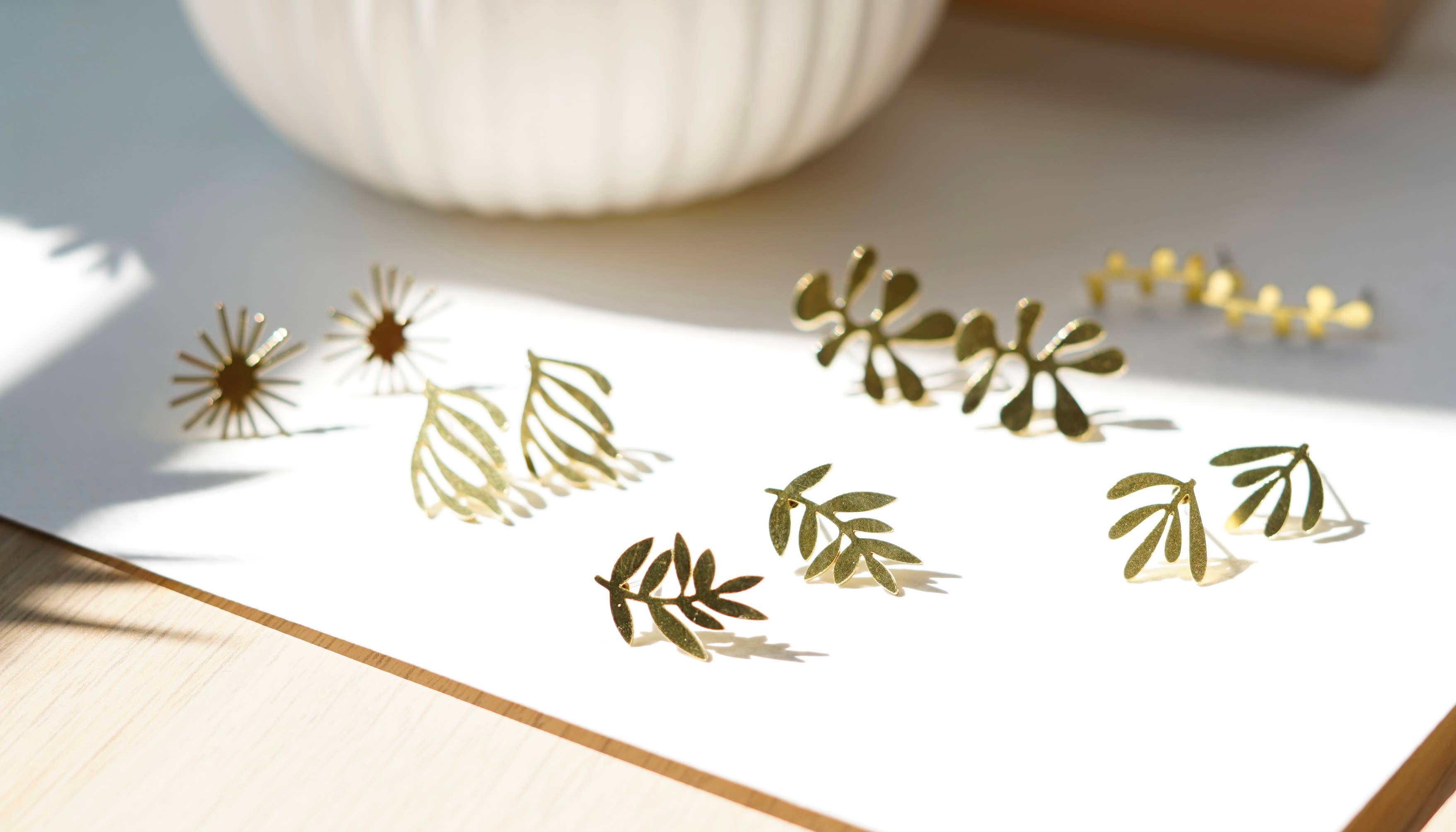 Flutter Leaf Studs