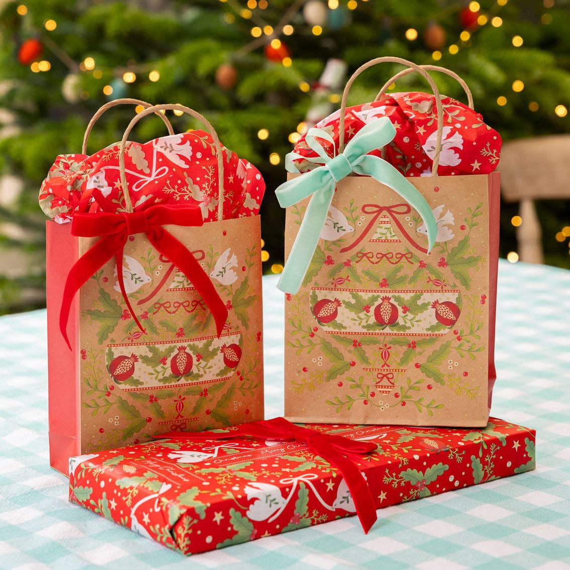 Folklore Red Christmas Tissue Paper