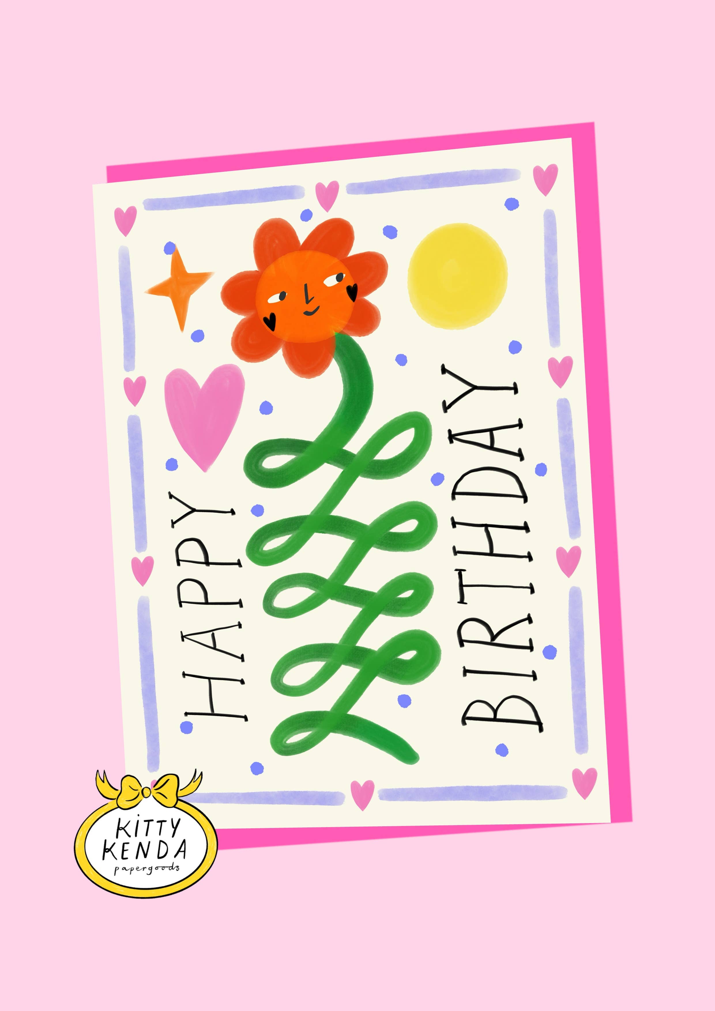 Elizabethan Flower Birthday Greeting Card