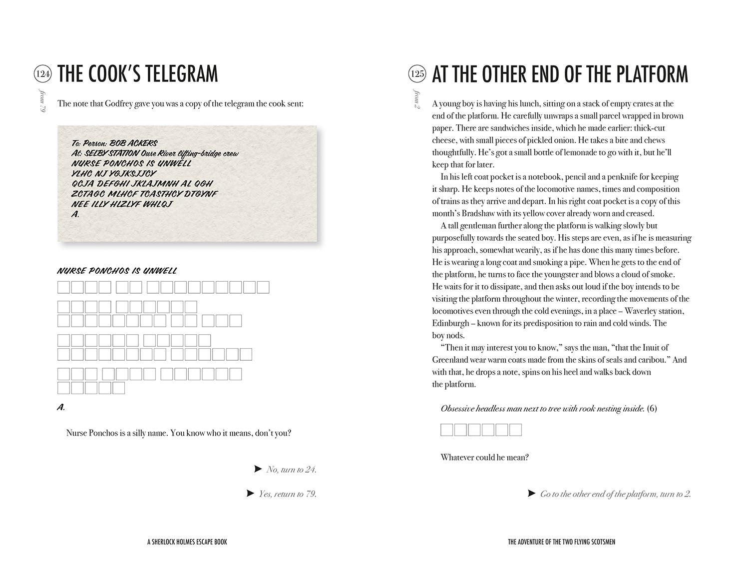 Sherlock Holmes Escape Book - The Flying Scotsman
