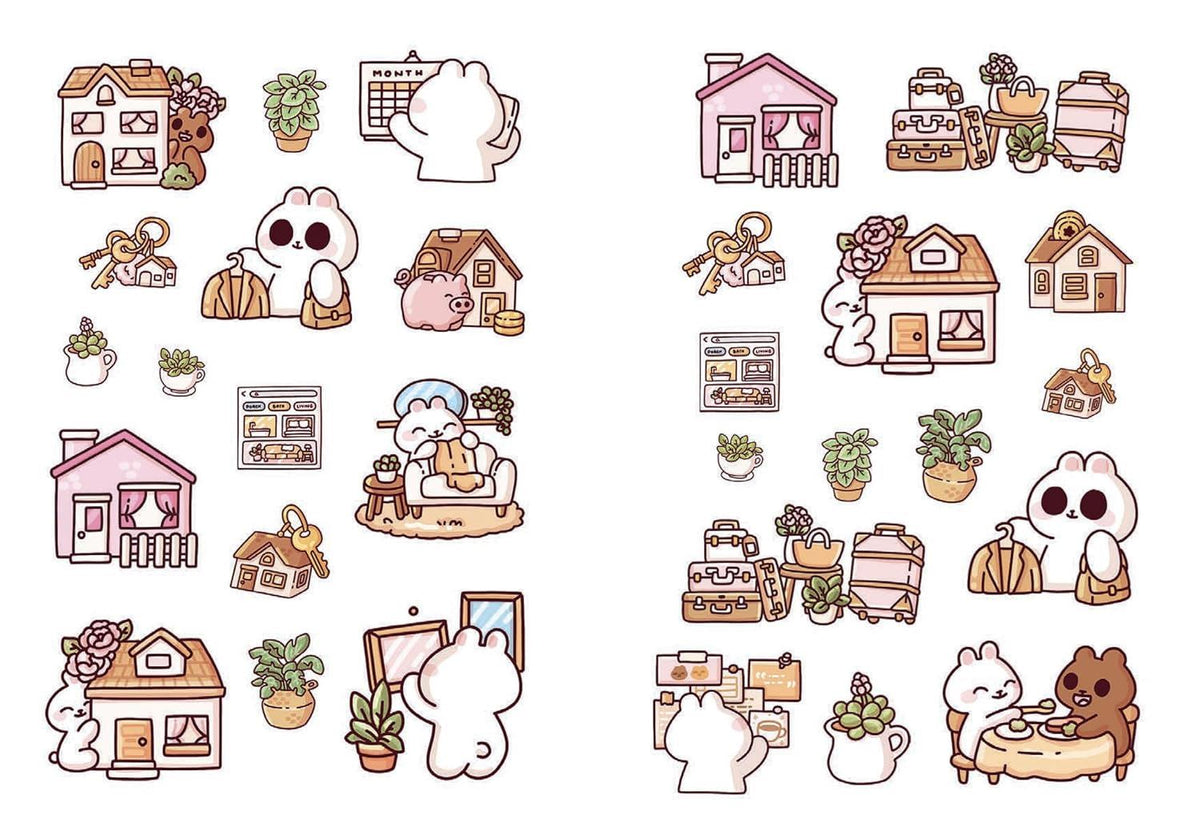 Cute 'n' Cozy Sticker Book: Cosy Home