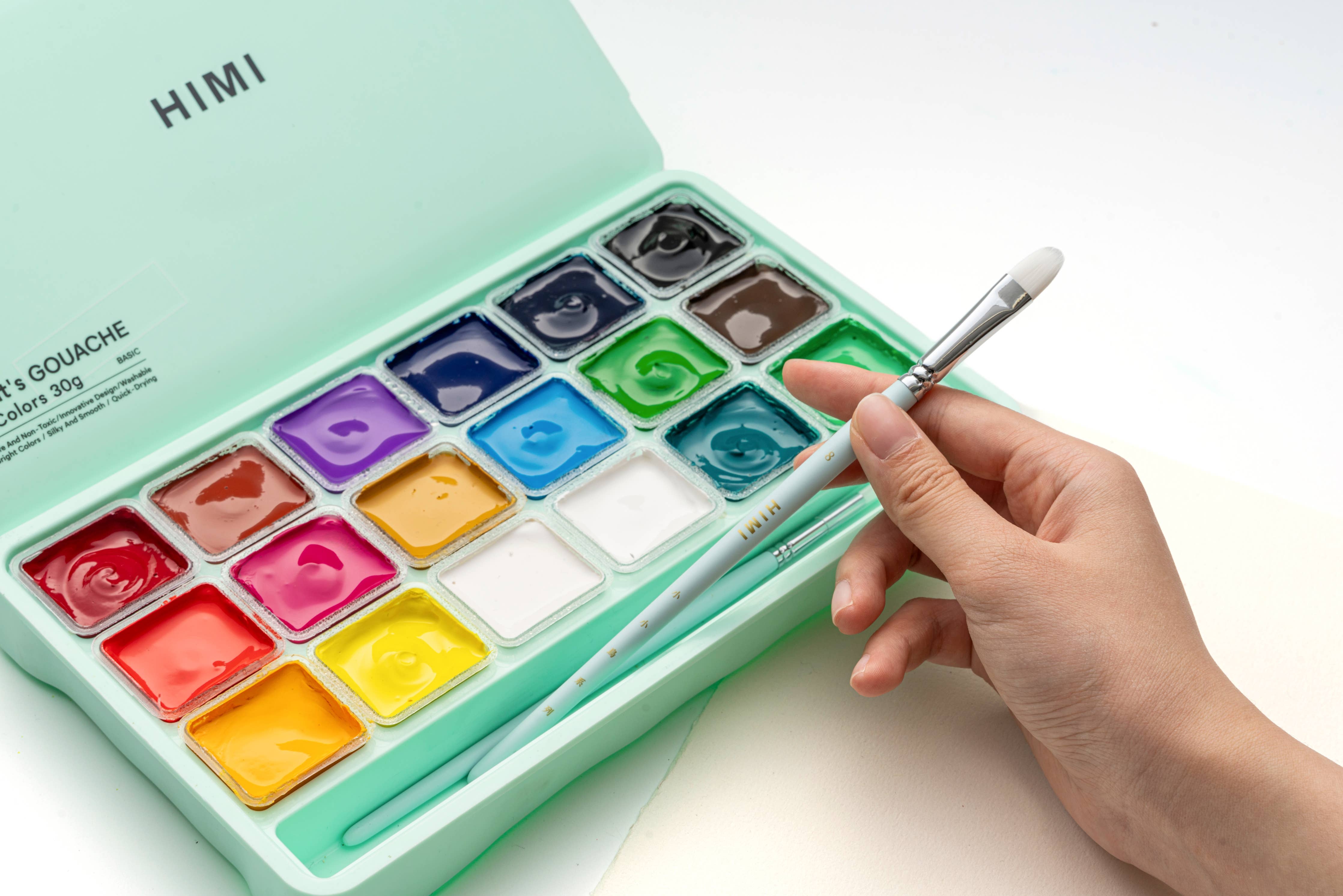 Jelly Cup Gouache Paint Set (18 Colours)