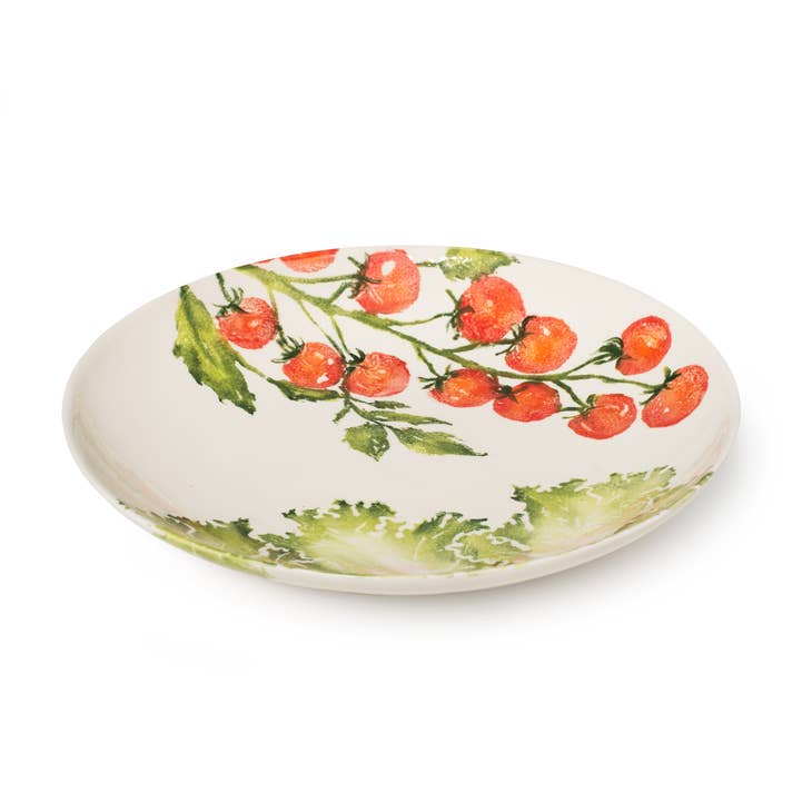 Earthenware Vine Tomatoes & Lettuce Serving Dish