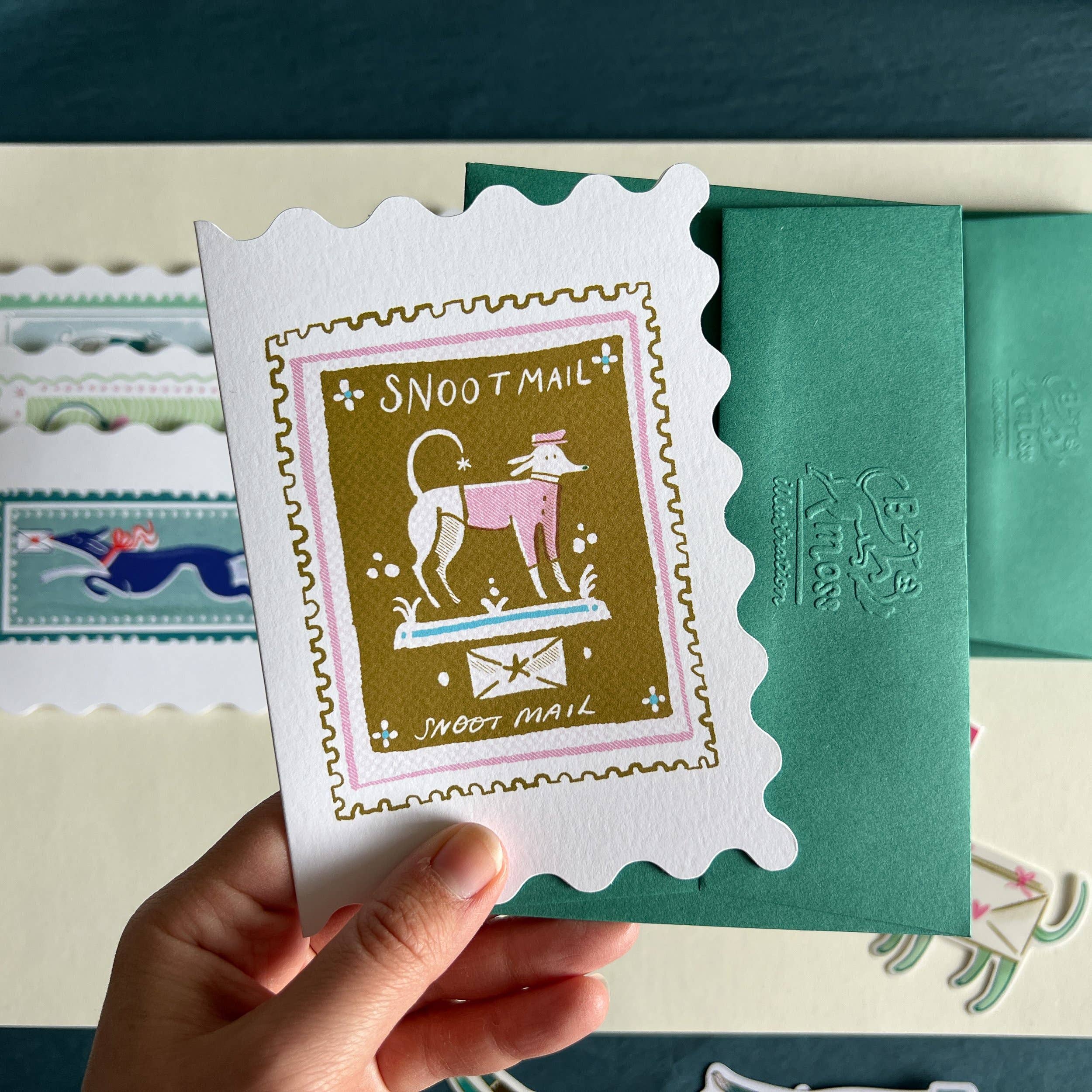 Snoot Stamp Shaped Card