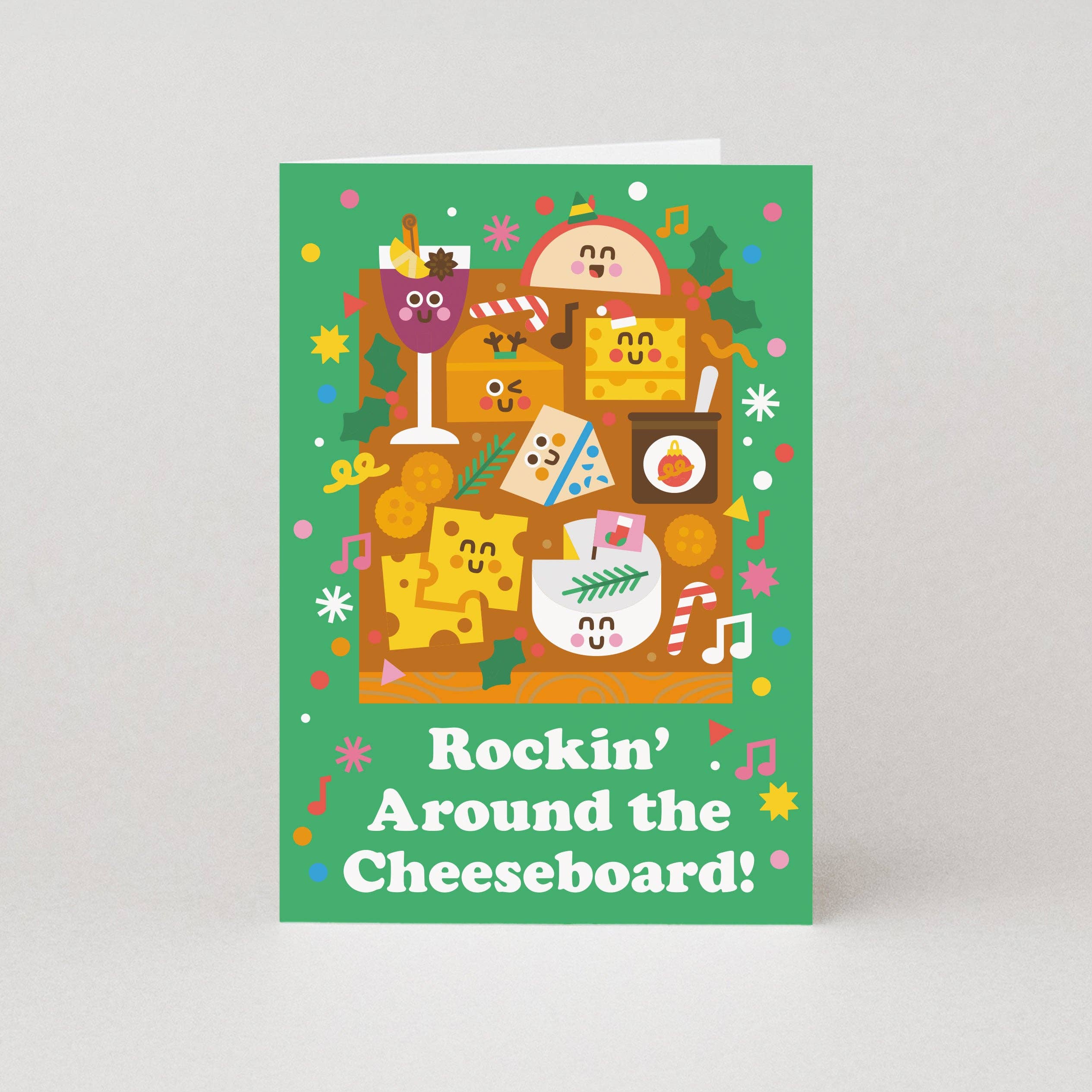Rockin' Around The Cheeseboard Christmas Card