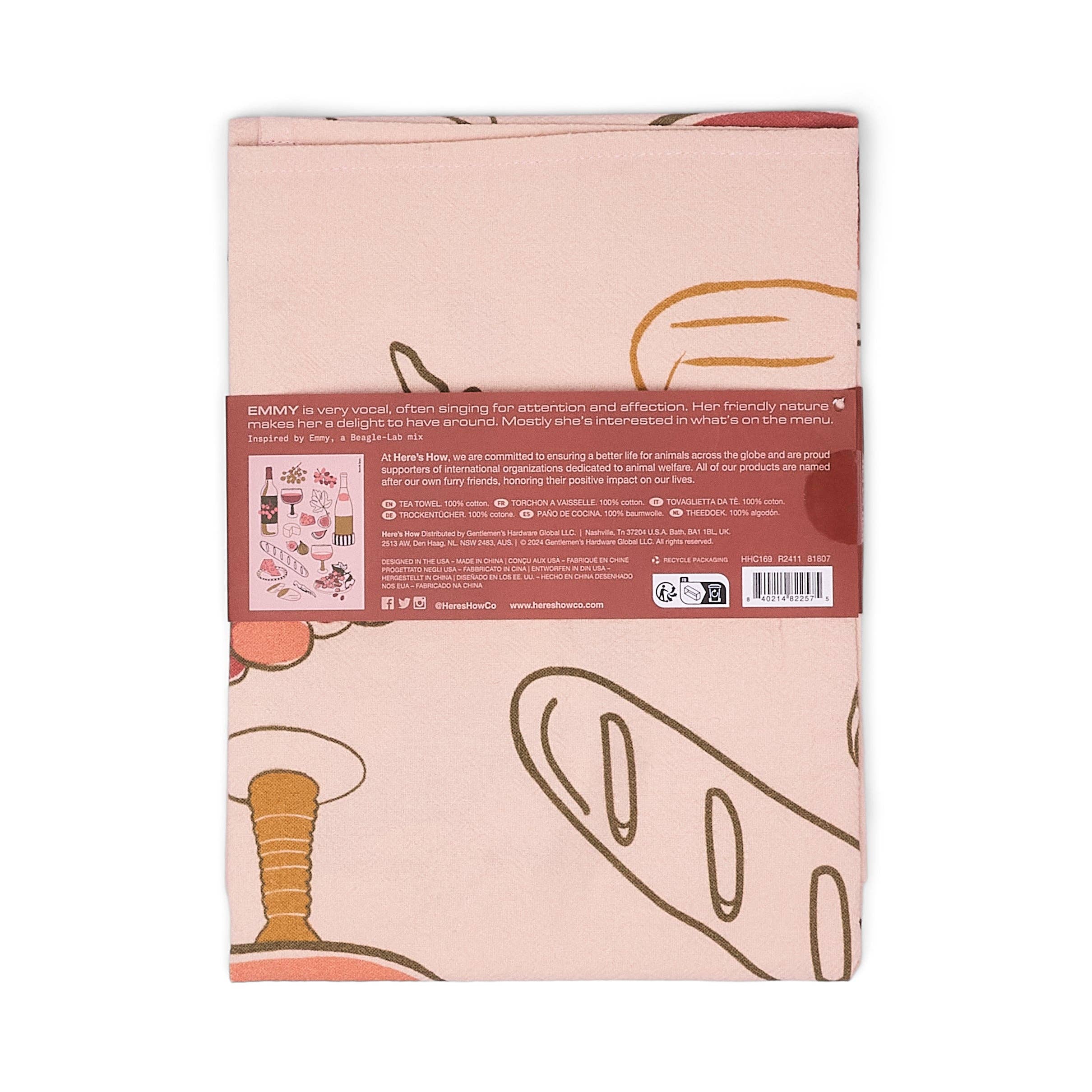 The Emmy Tea Towel - Wine