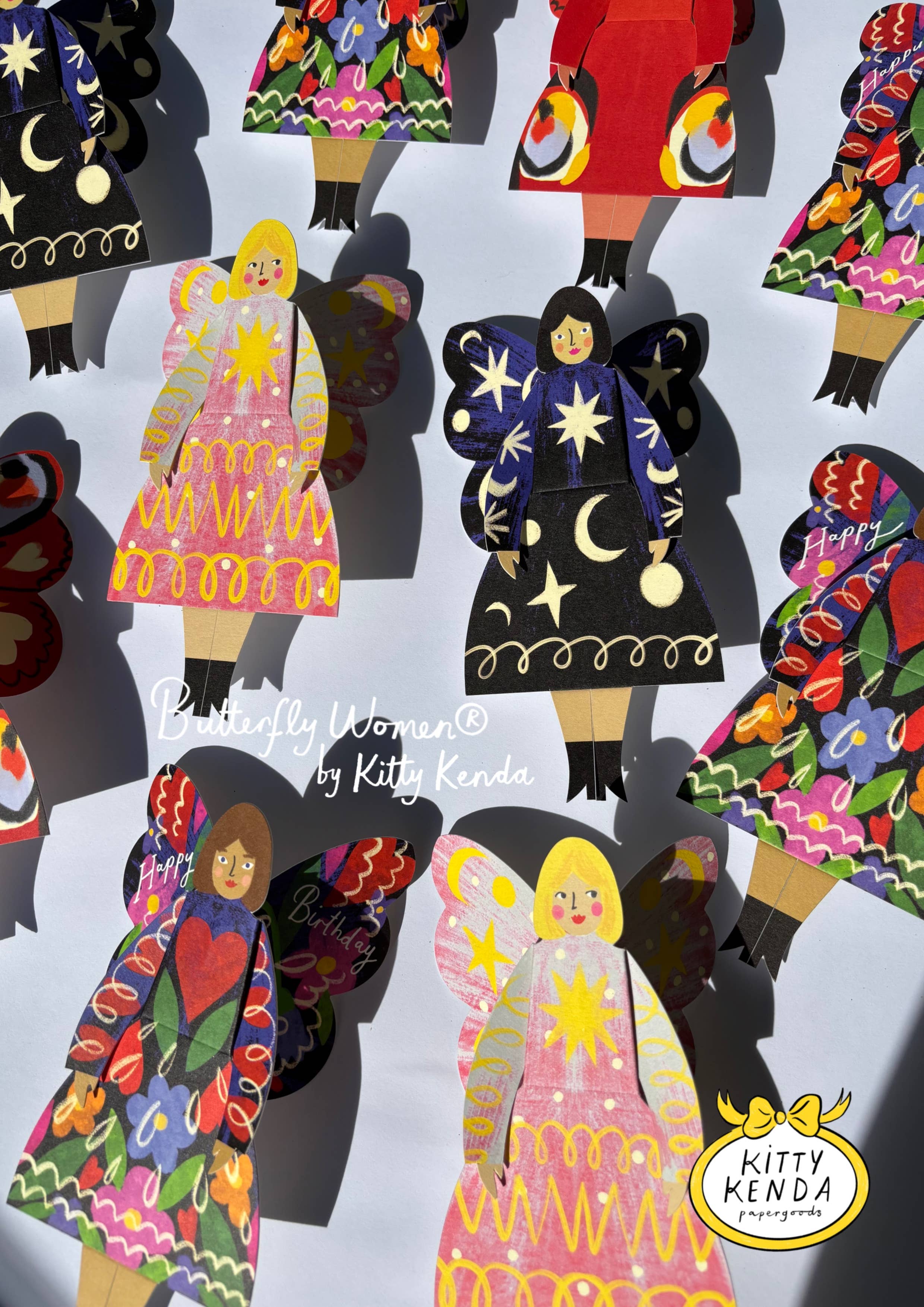 Cosmic Butterfly Woman Card