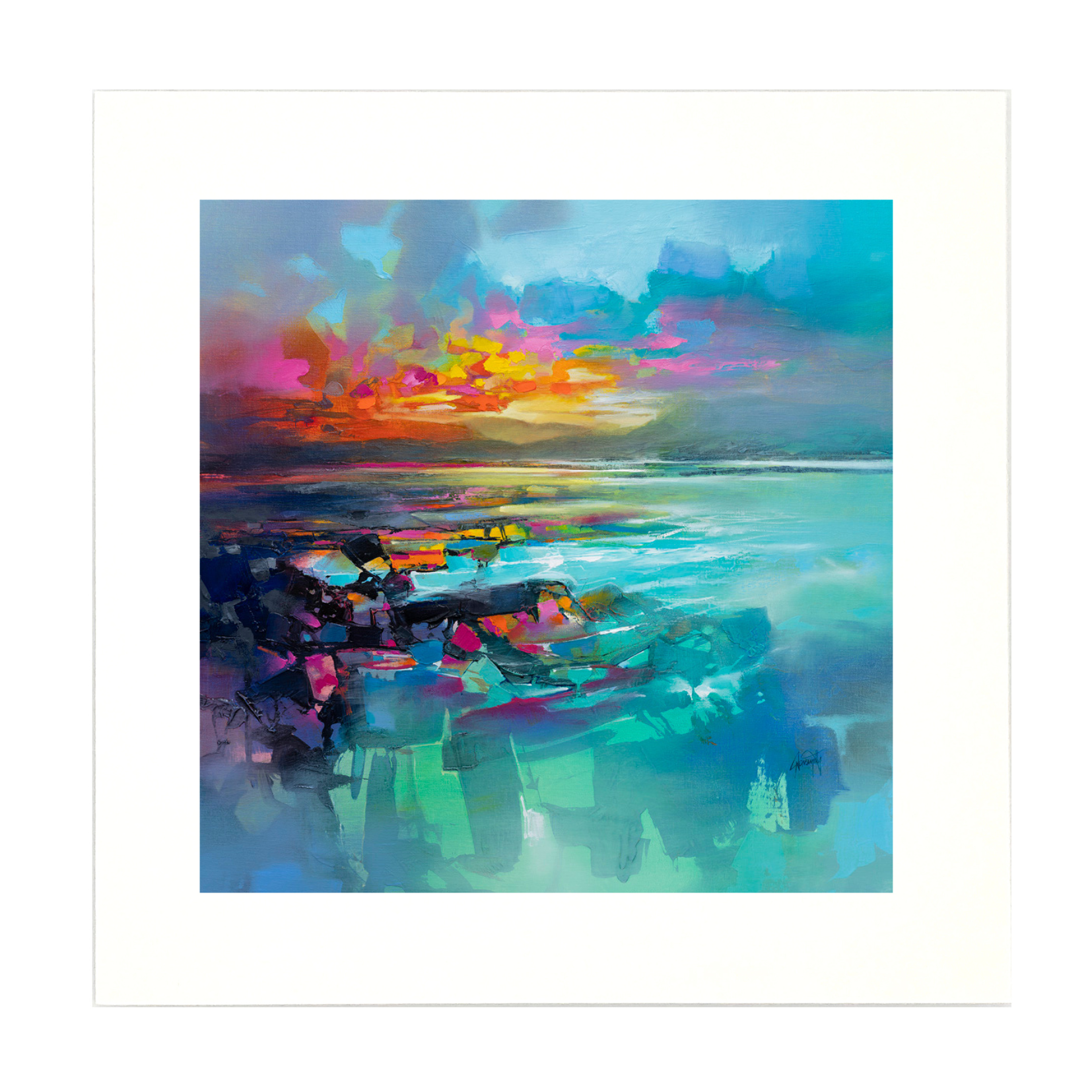 Approaching Arran Mounted Art Print