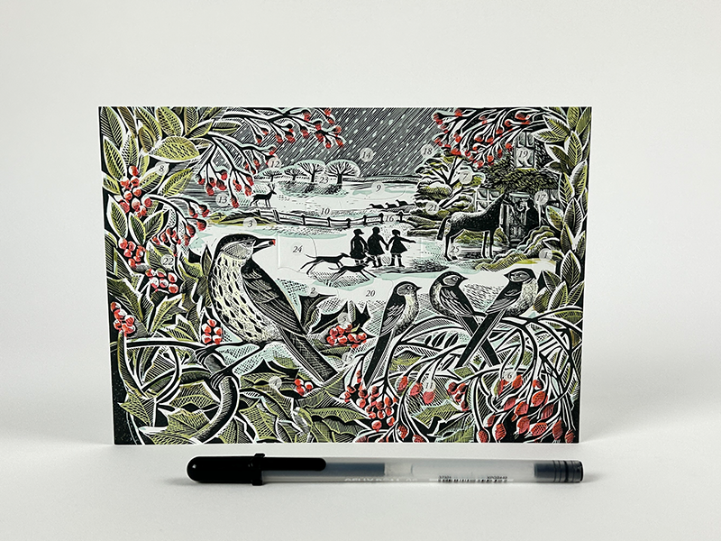 Holly Hedge Advent Card