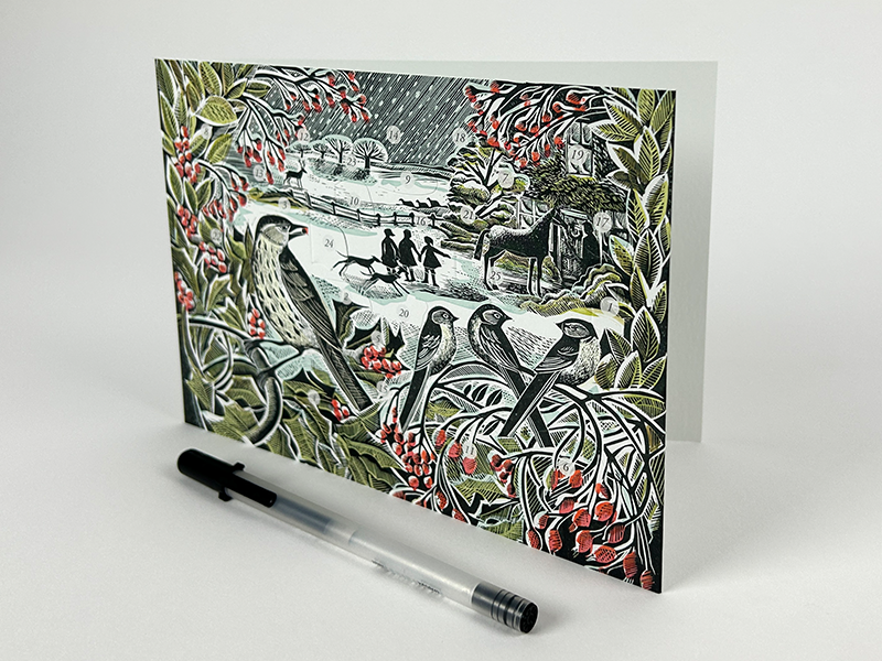 Holly Hedge Advent Card