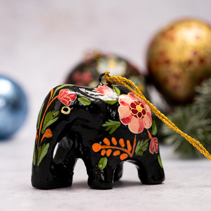 Indian Black Elephant Hanging Decoration