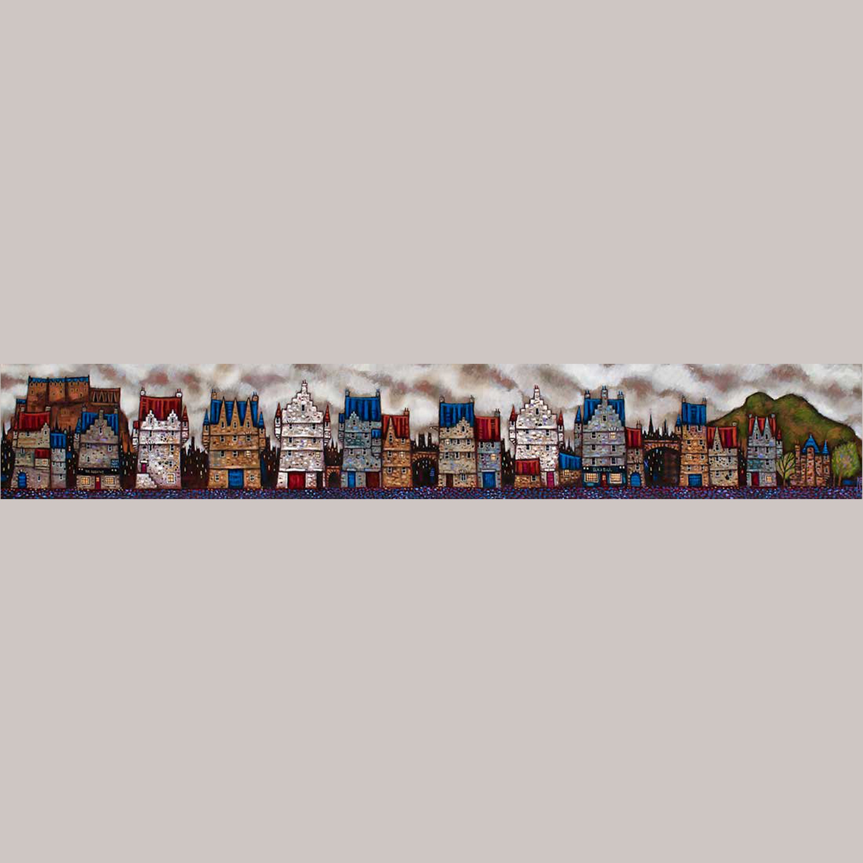 Medium Along the Auld Town Art Print by Ritchie Collins