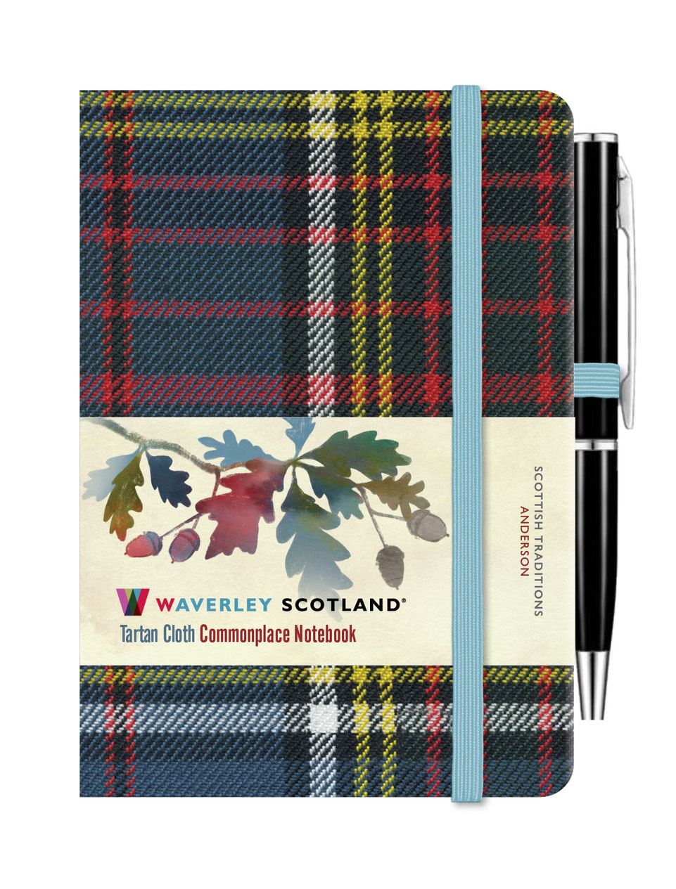 Anderson Tartan Cloth Notebook With Pen