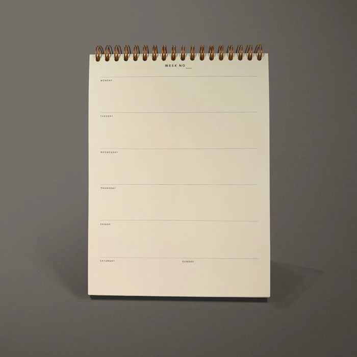 Blank Canvas Weekly Desktop Planner - Black