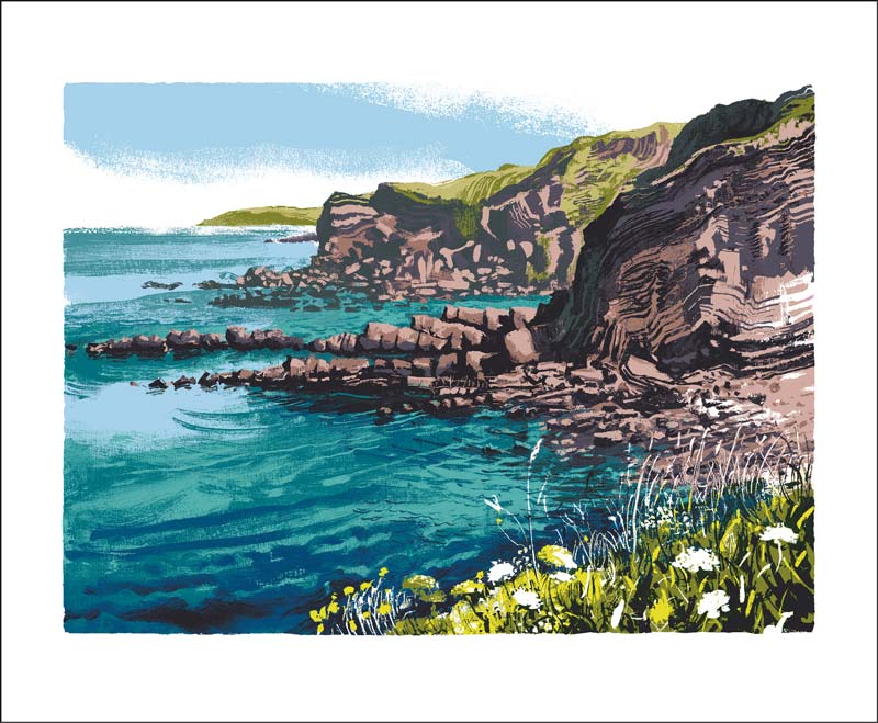 Cornish Cove by Andy Lovell Blank Card