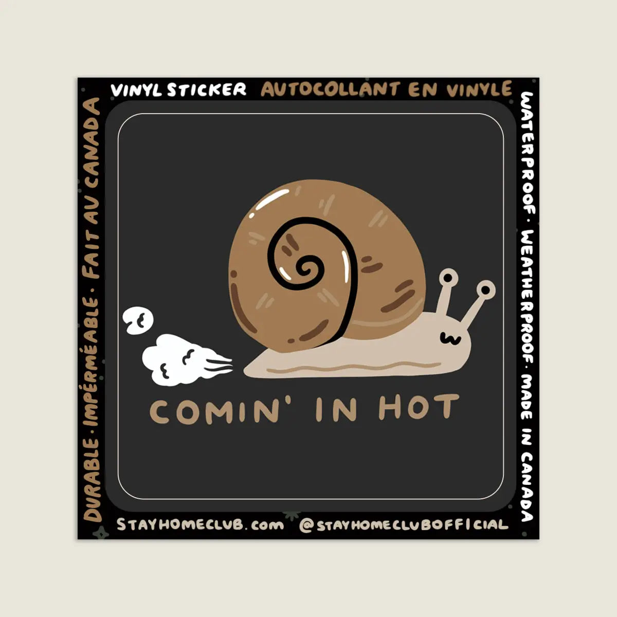 Comin' in Hot Vinyl Sticker