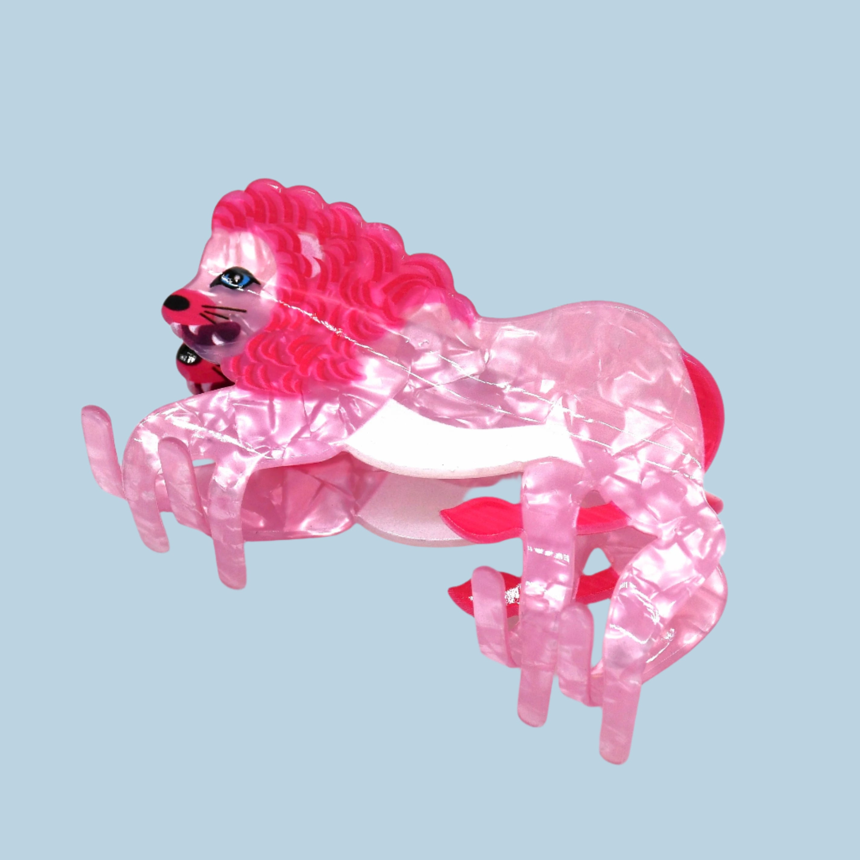 Pink Lion Hair Clip