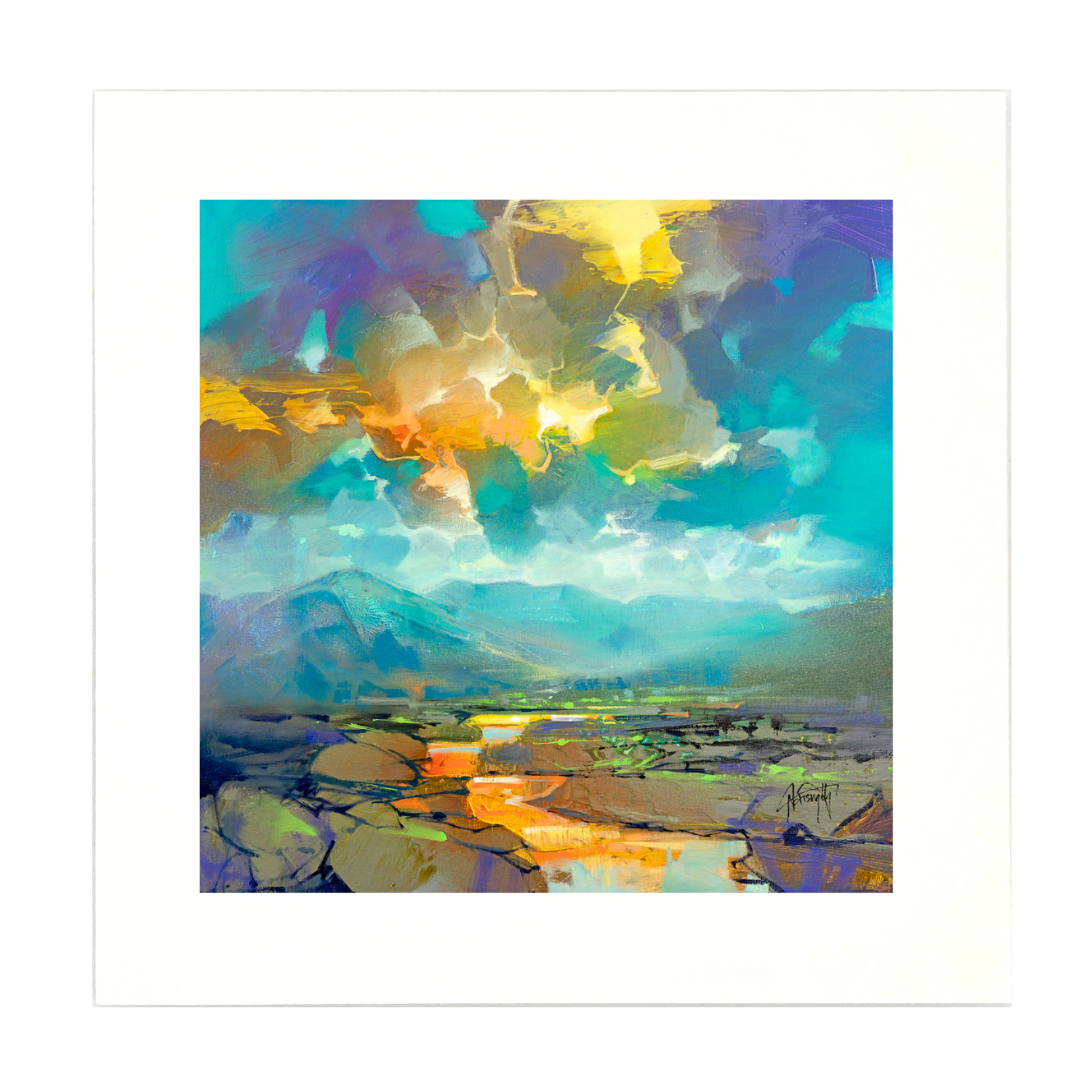 Elements Of Highlands Mounted Art Print