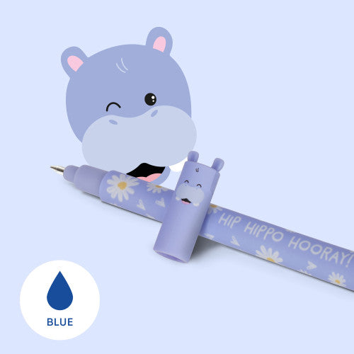 Hippo Erasable Gel Pen - Blue Ink