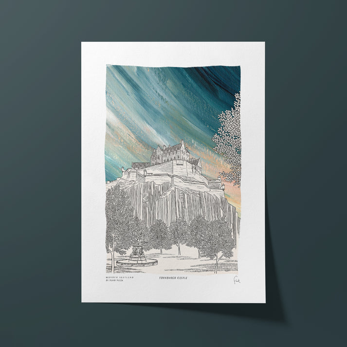 A5 Edinburgh Castle Art Print