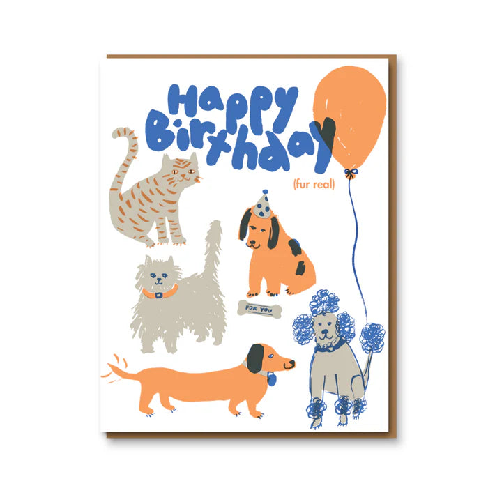 Fur Real Birthday Card