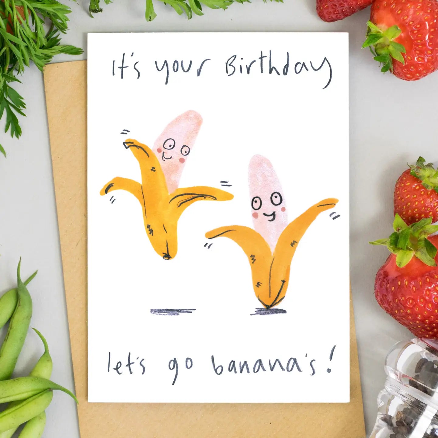 Lets Go Bananas Birthday Card