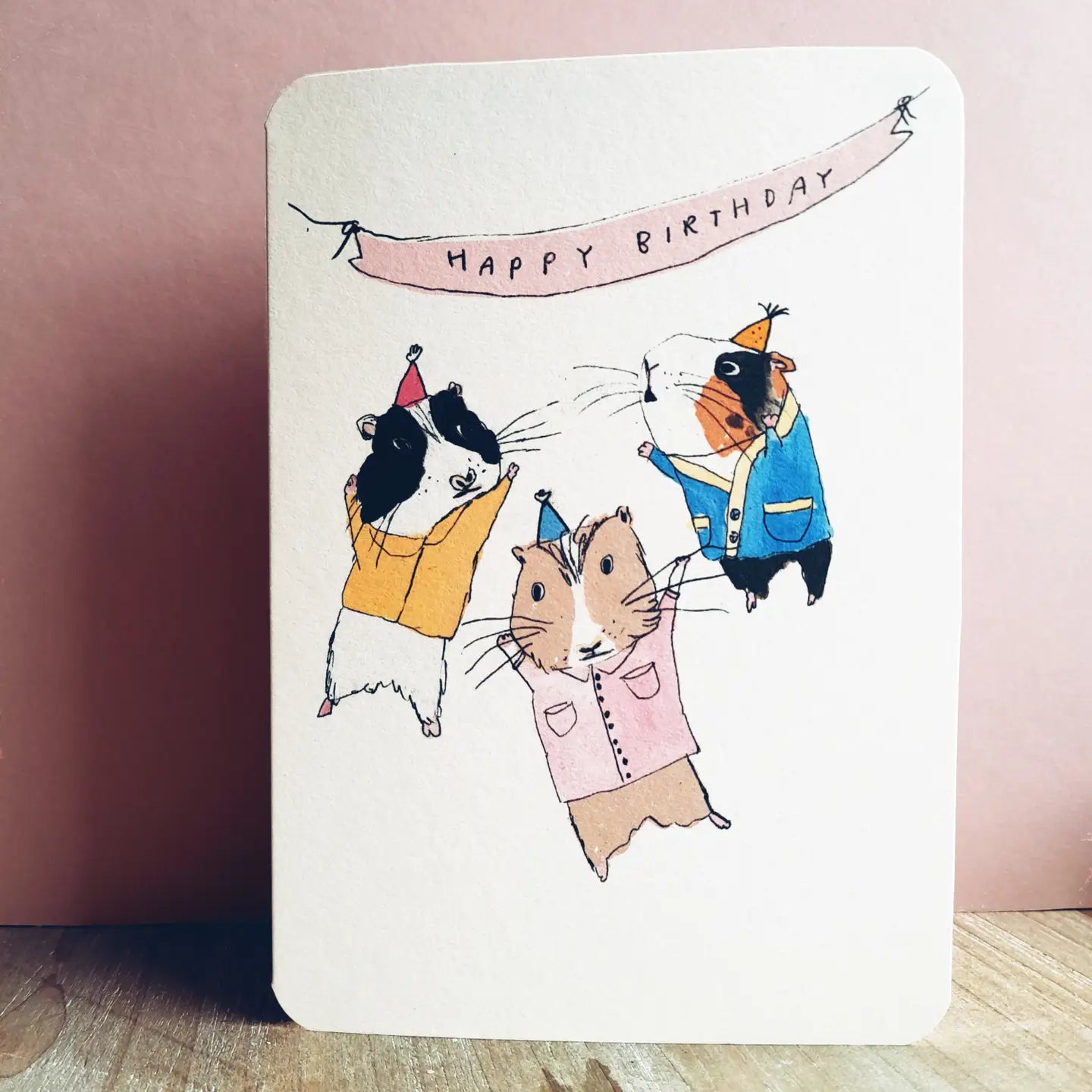 Guinea Pig Party Birthday Card