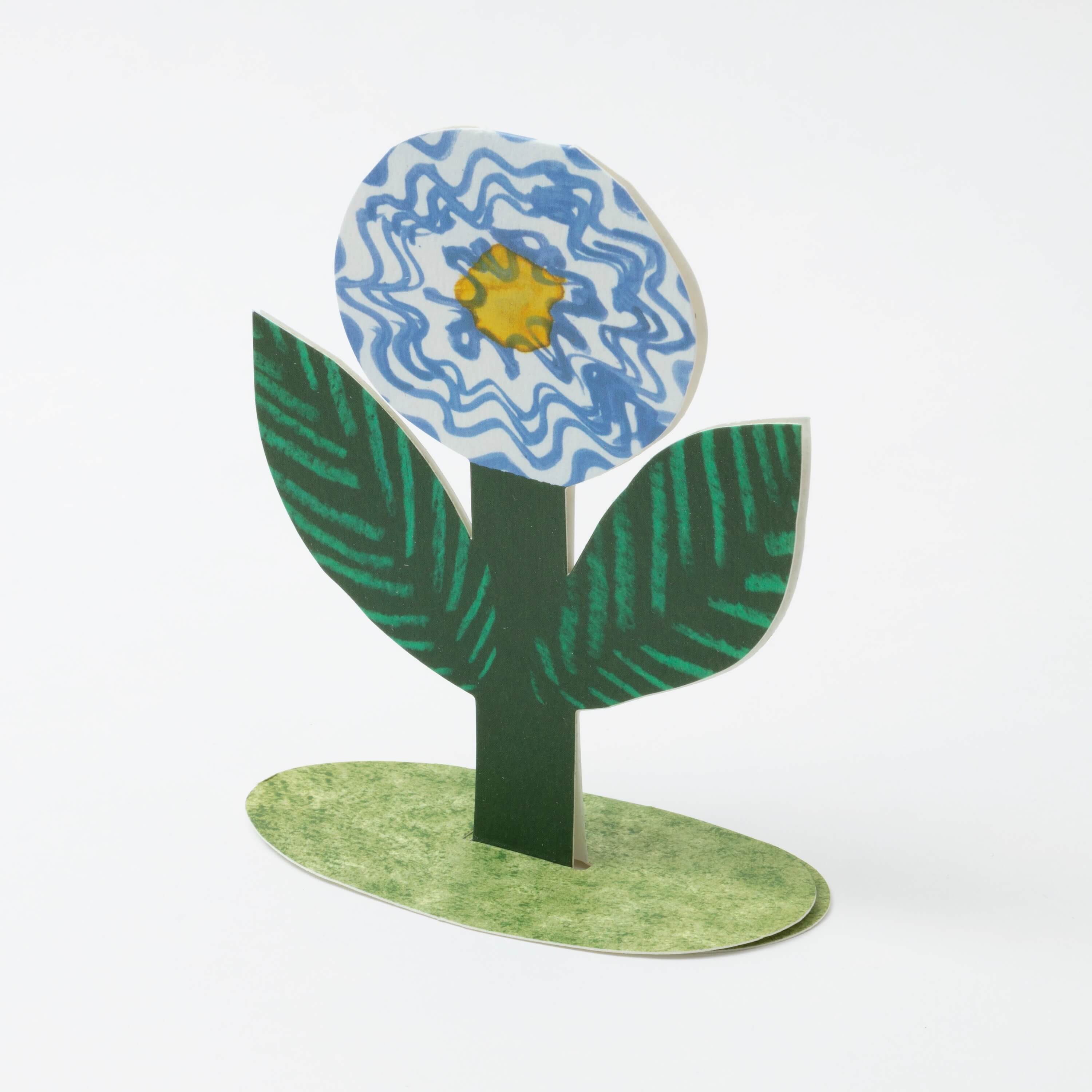 Cornflower Blue Flower Stand-Up Card