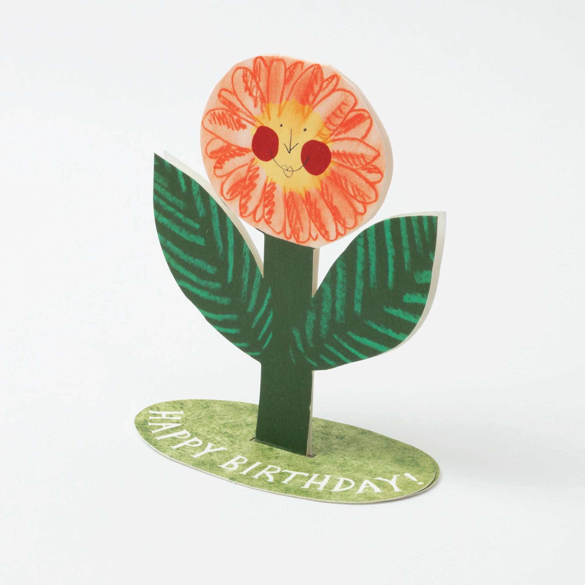 Happy Flower Die Cut Birthday Card