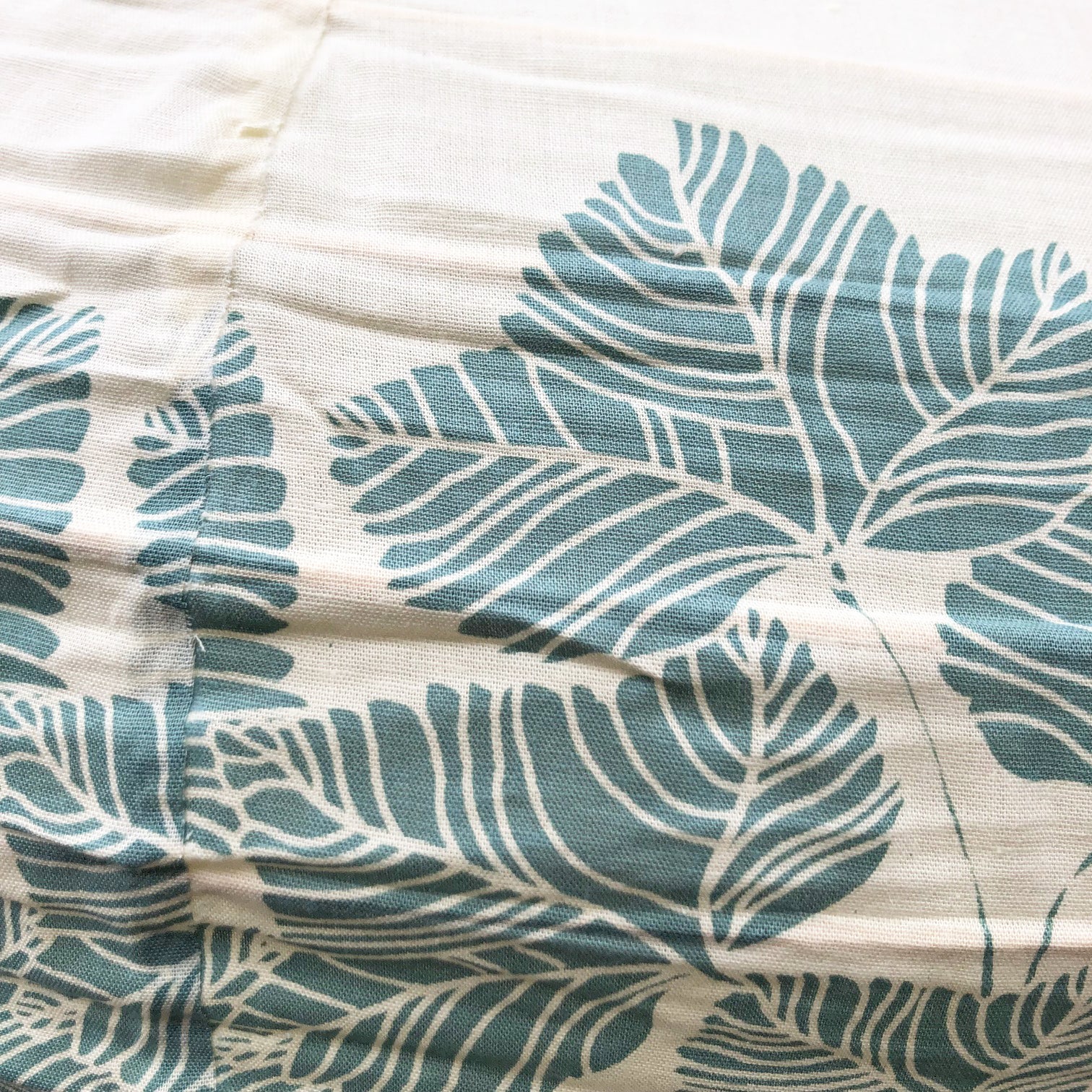 Small 60cm Cream & Teal Vine Pendant Lampshade