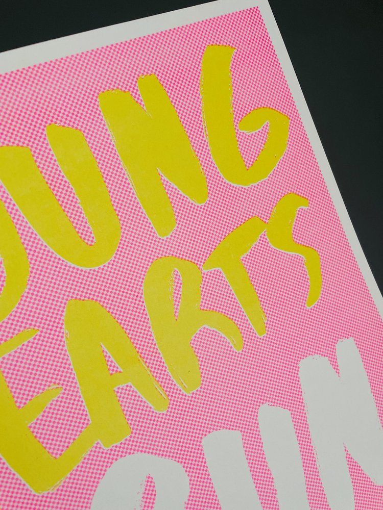 Young Hearts Run Free Riso Print
