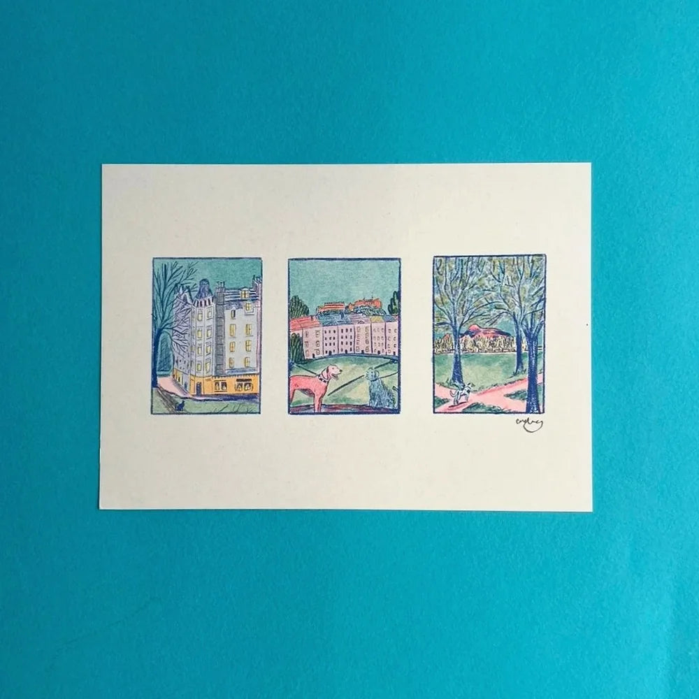 A Walk In The Meadows Riso Print