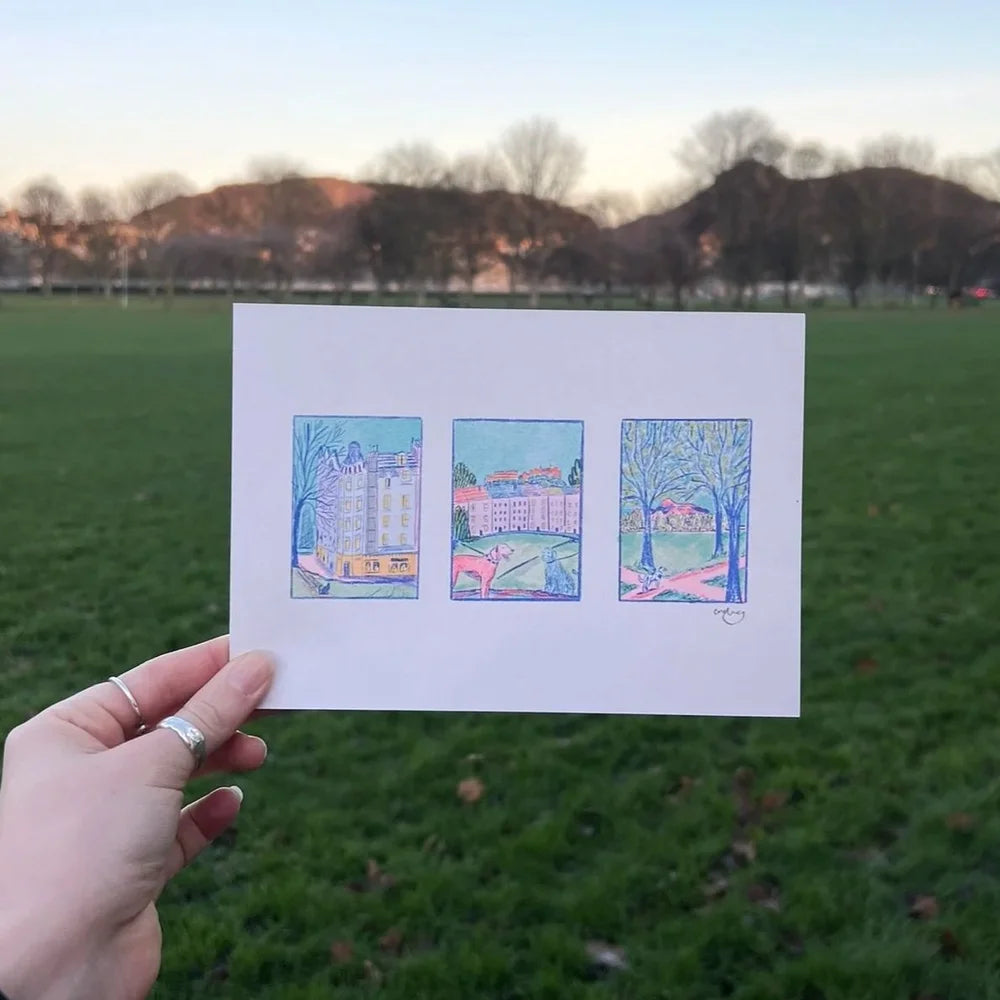 A Walk In The Meadows Riso Print
