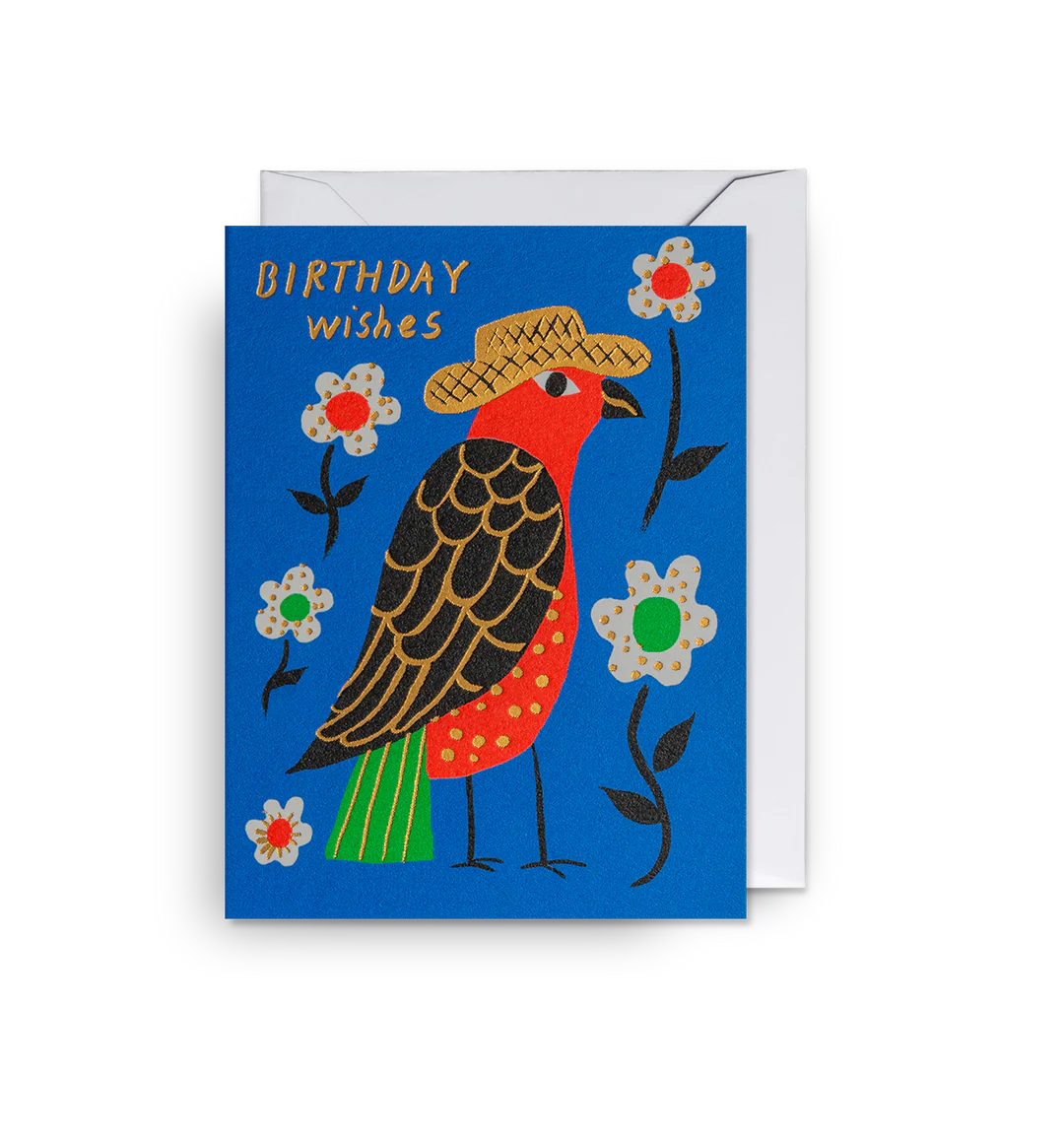 Illustrated Bird Mini Birthday Card