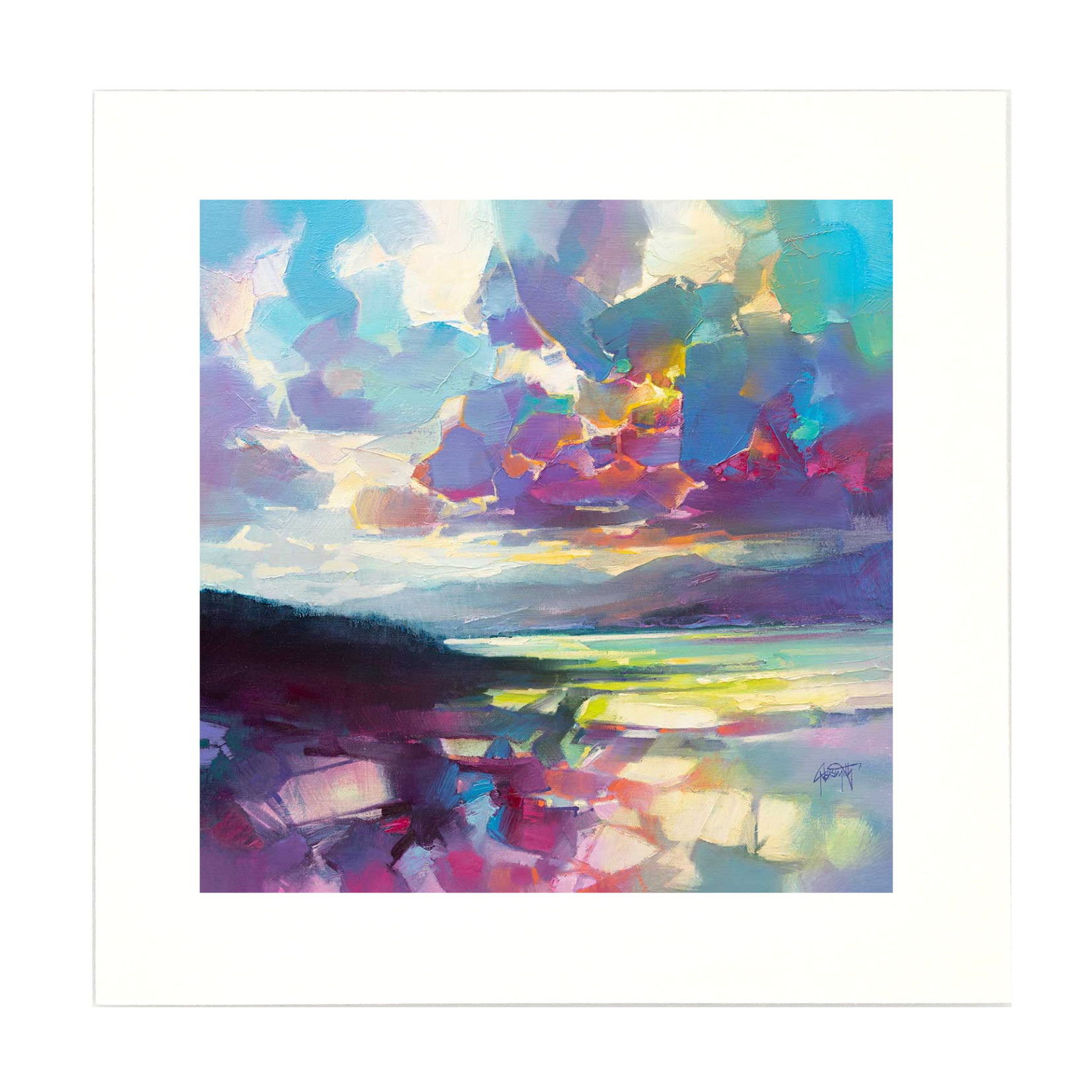 Loch Fyne Spectrum Mounted Art Print