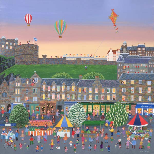 Farmer's Market, Grassmarket Art Print