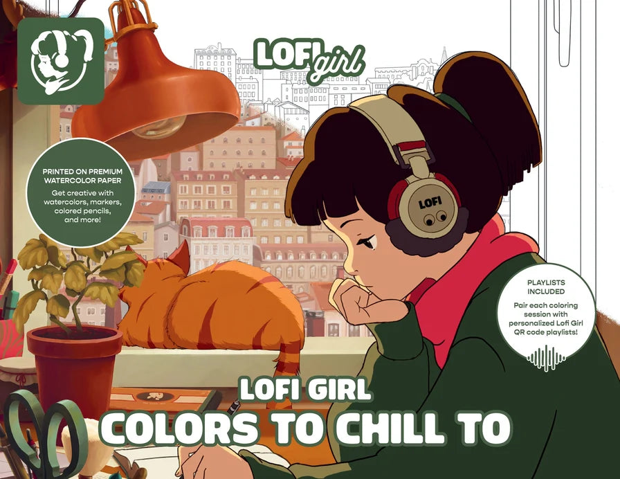 Lofi Girl Colours To Chill To Colouring Book