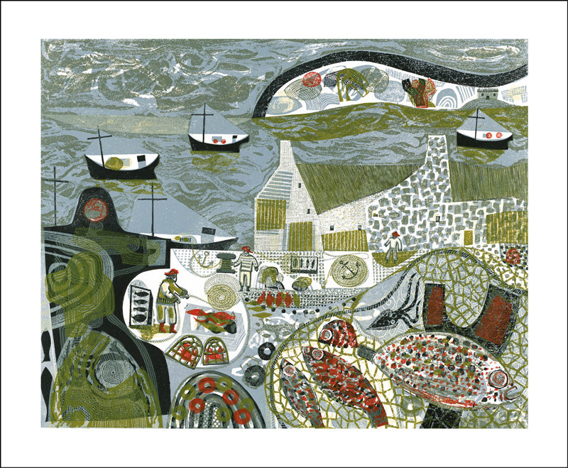 Morning On The Quay Blank Card