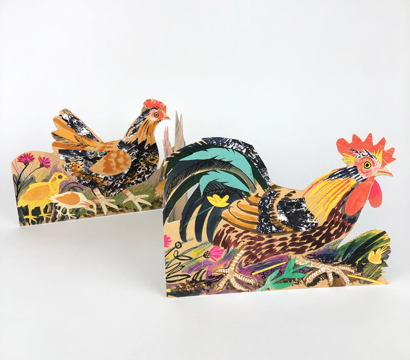 Chickens Fold Out Card