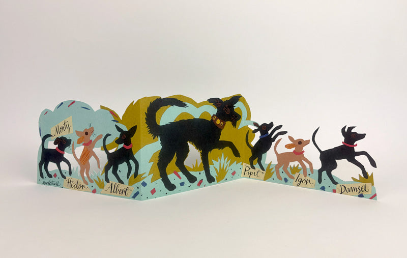 Puppy Parade Fold Out Card