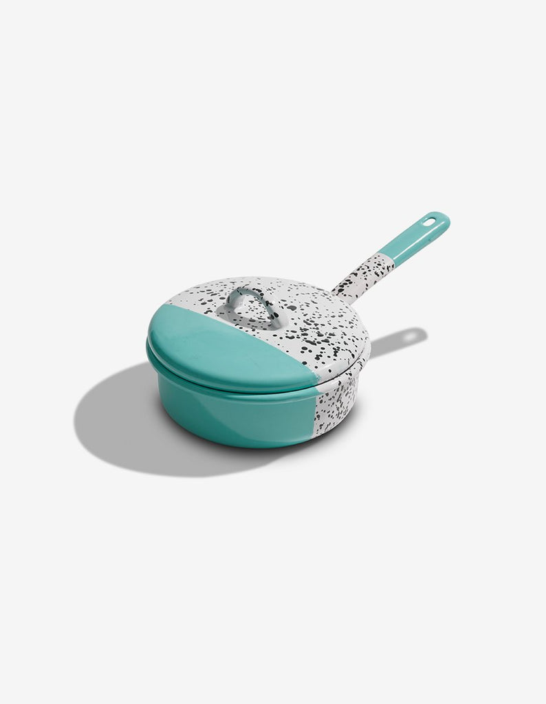 Turquoise Speckled Saucepan