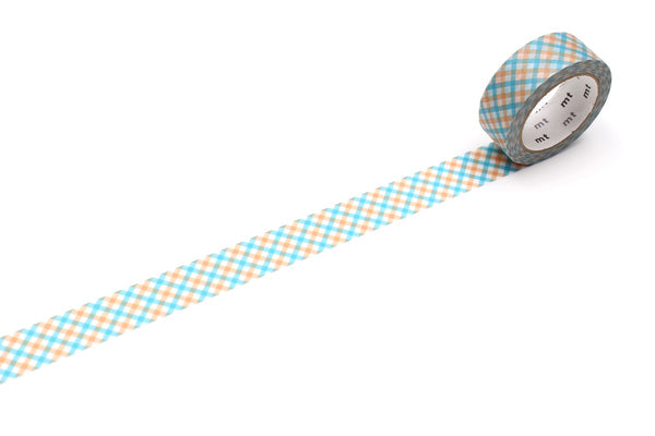 Overlap Checkered Orange Washi Tape