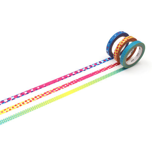 Trio Of Slim Deco Moire Washi Tapes