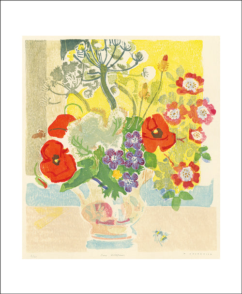 Matt Underwood June Wildflowers Blank Card By Art Angels Curiouser