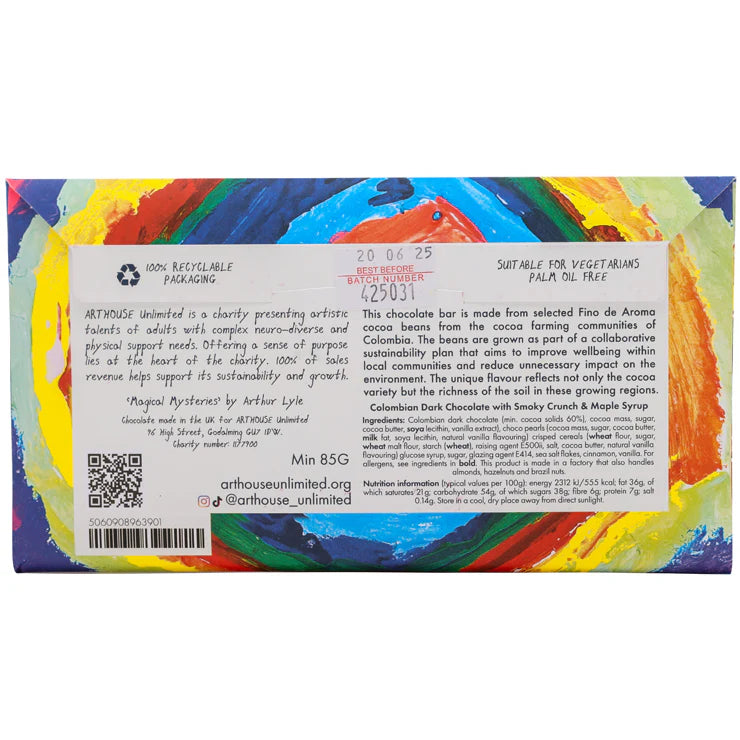 Magical Mysteries Malt Crunch, Sea Salt, Cinnamon & Vanilla Dark Chocolate
