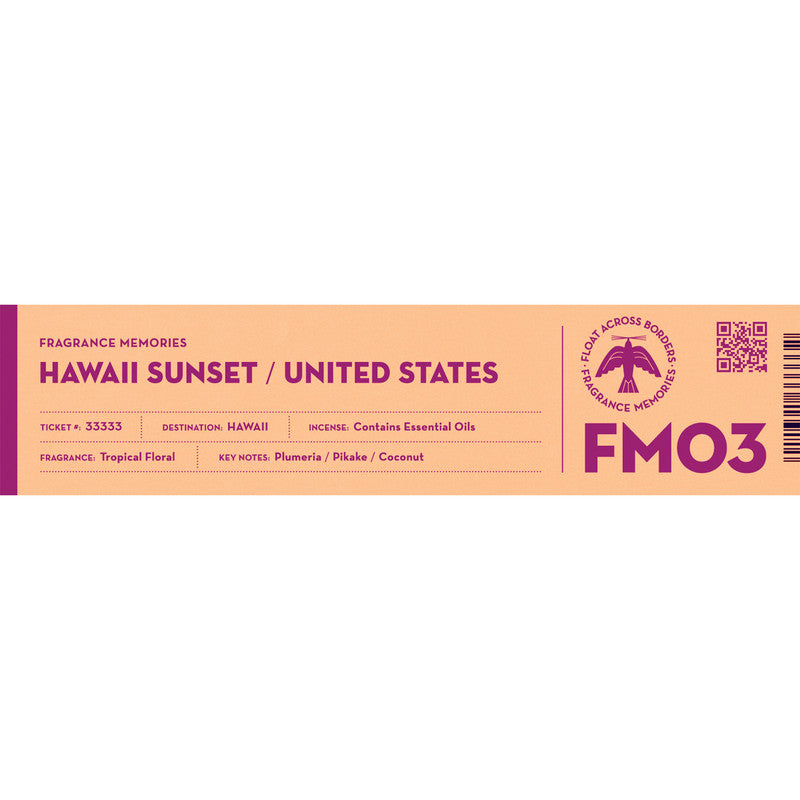 Fragrance Memories Incense Hawaii Sunset - United States