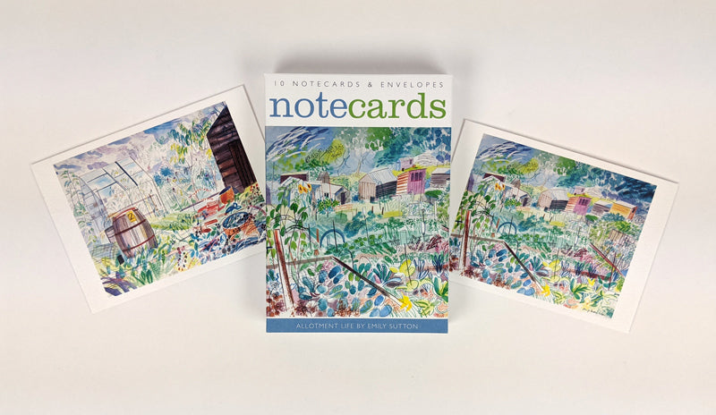 Pack Of 10 Allotment Life Notecards & Envelopes
