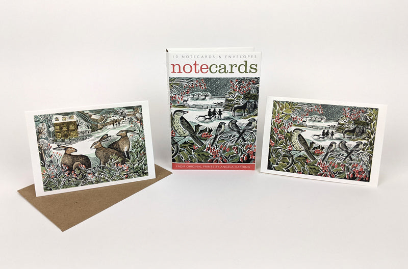 10 Holly Hedge & We Three Hares Notecards and Envelopes