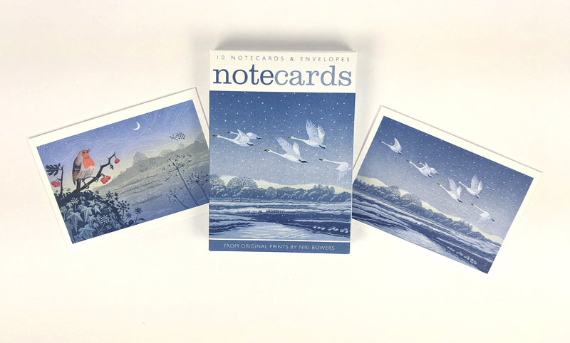 10 Snow Flight & Winter Solstice Notecards and Envelopes